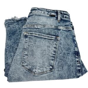Freckled Poppy x Risen Jeans Womens 2XL (36x30) Distressed Flare Acid Wash Denim